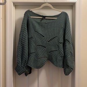 Green shrug with sleeves